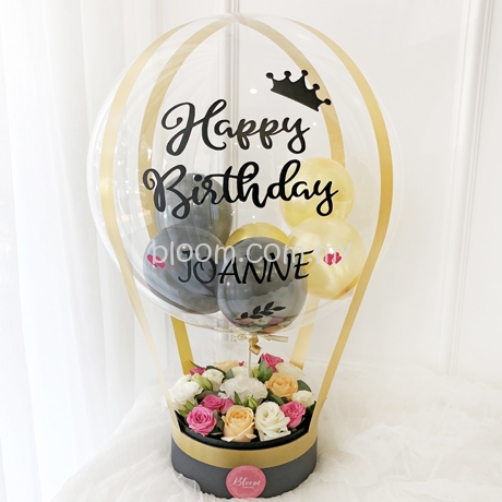 HAB09 Hot Air Balloon Bloom Box  Mother's day flower delivery to Kuala  Lumpur, Selangor & Malaysia.
