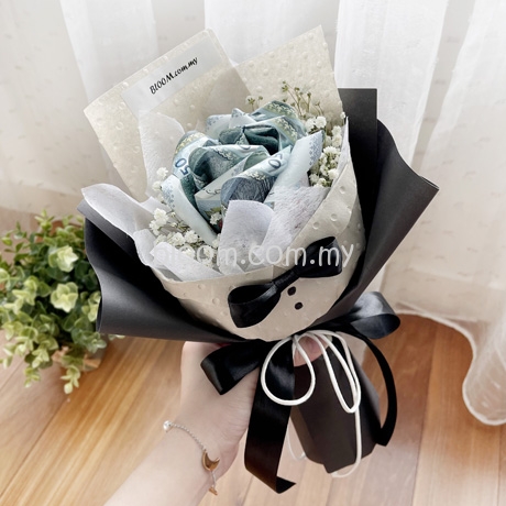 Money Bouquet, Soap Rose, Money Rose, Carnation Flower Basket KL