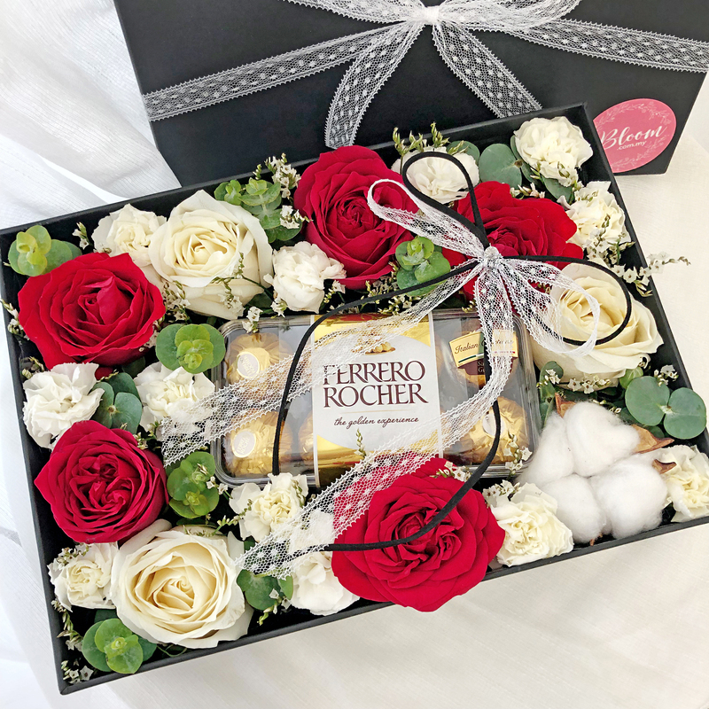 Sweet Moments Rose & Chocolate Flower Box